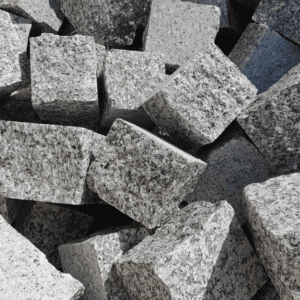 Pflasterstein aus Granit, gesägt-gespalten